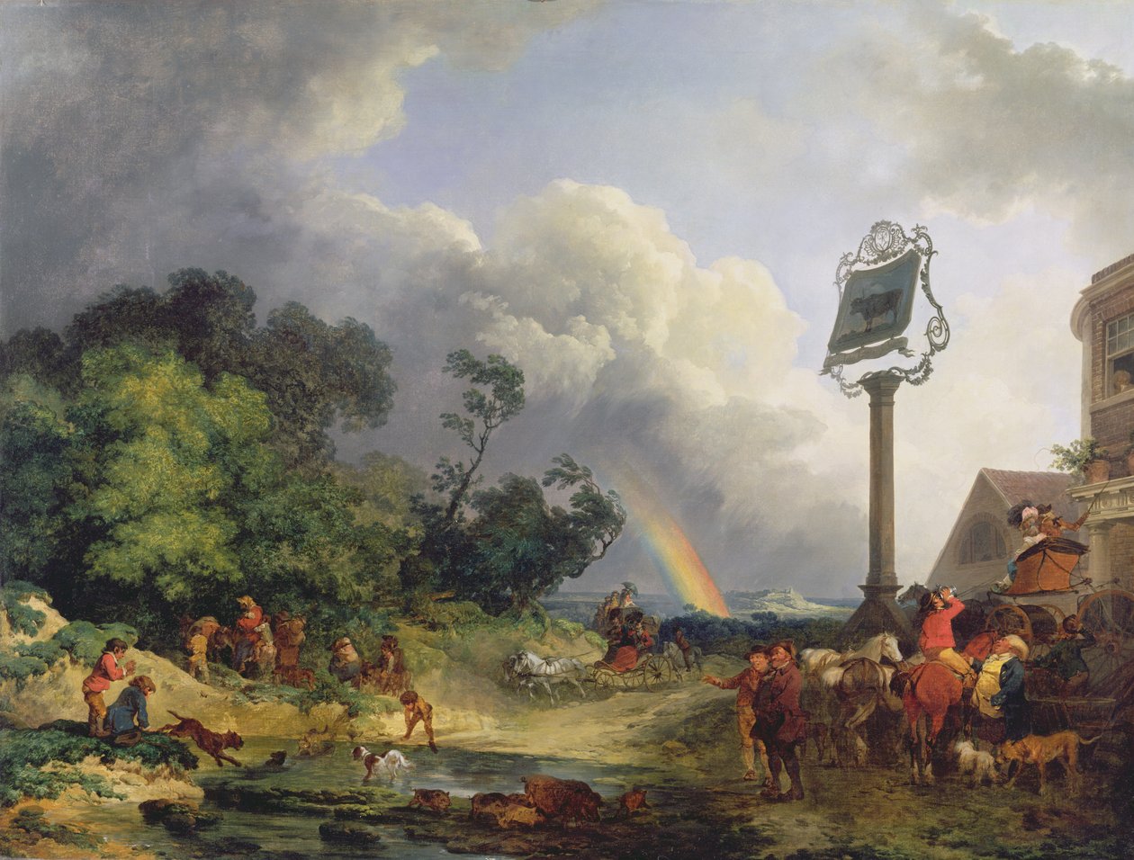 De regenboog door Philip James de Loutherbourg