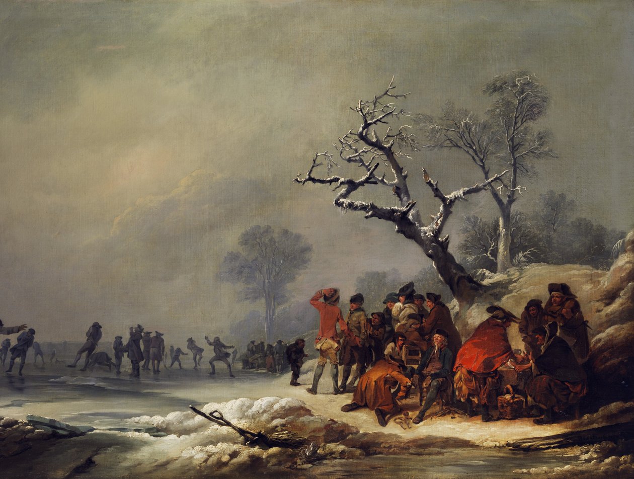 Rustende samenleving in winterse vreugde door Philip James de Loutherbourg