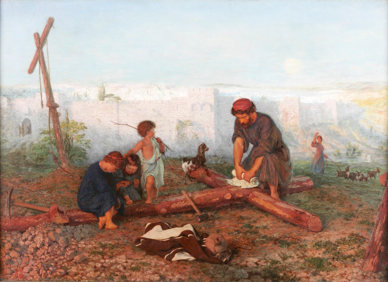Waar ze hem kruisigden, 1862 door Philip Richard Morris