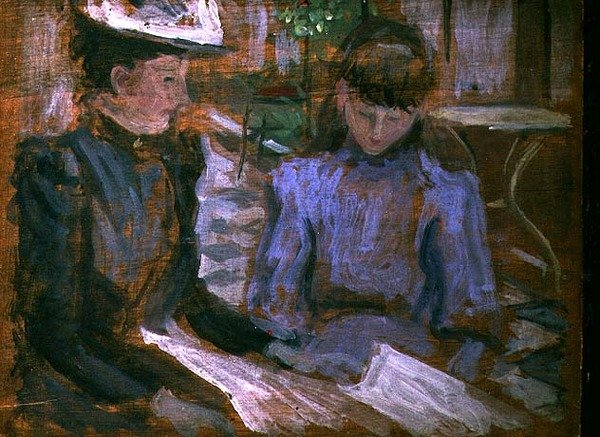 Moeder en dochter, Boulogne, ca. 1894 door Philip Wilson Steer