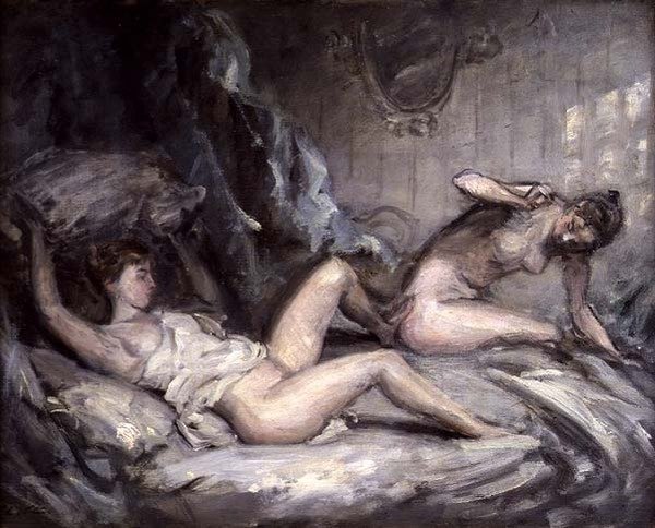 Het kussengevecht door Philip Wilson Steer