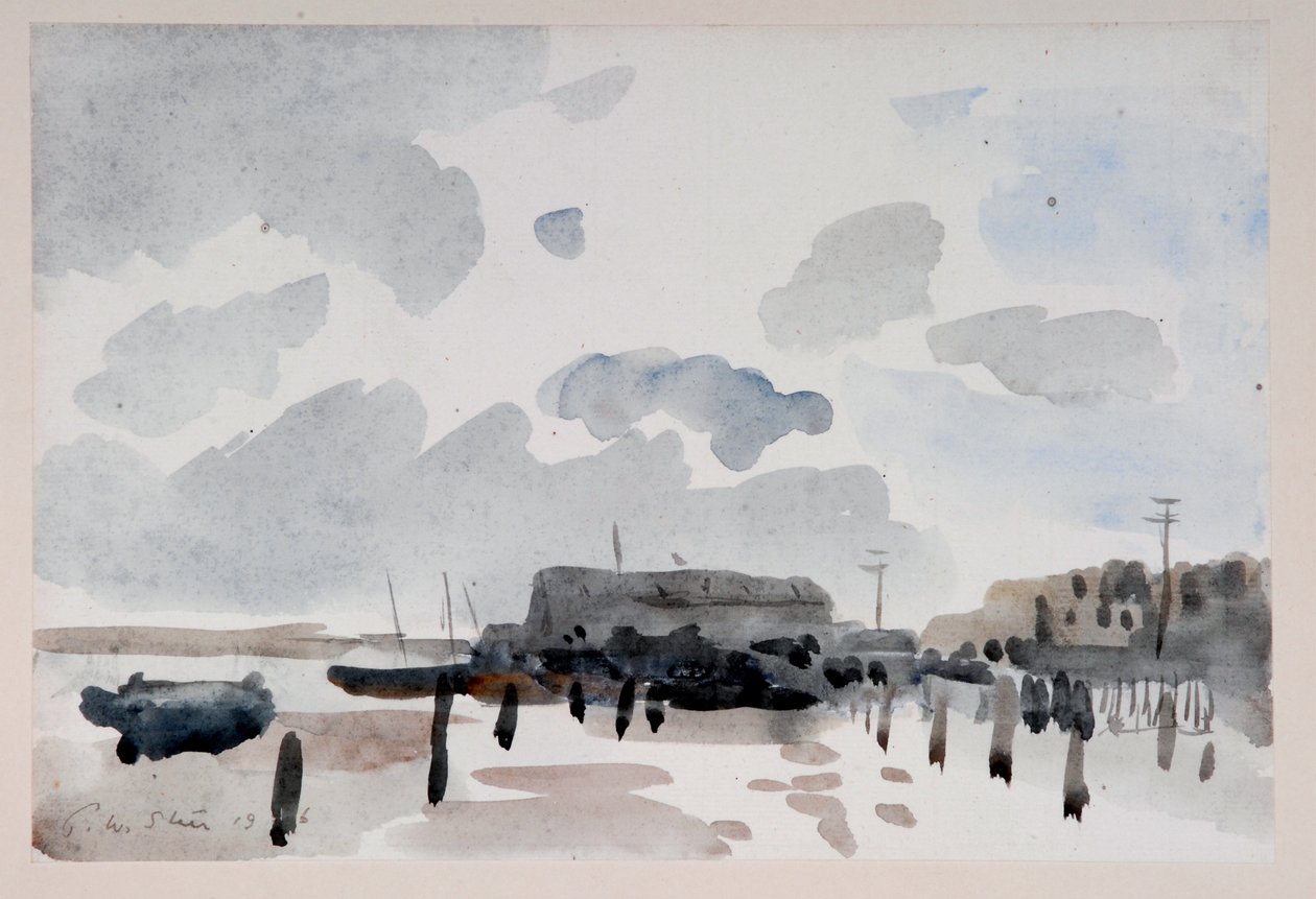 De kade, Shoreham door Philip Wilson Steer
