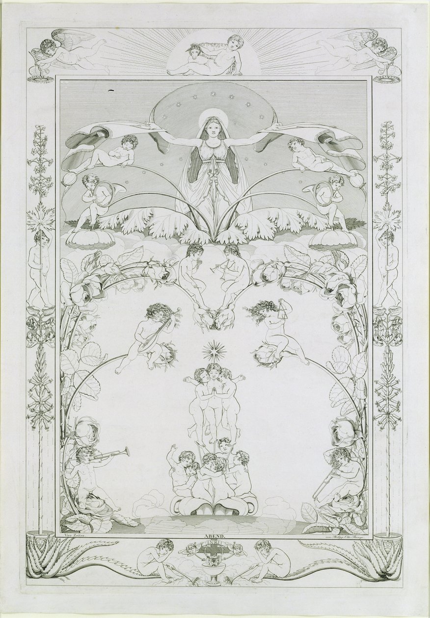 Avond, 1805 door Philipp Otto Runge