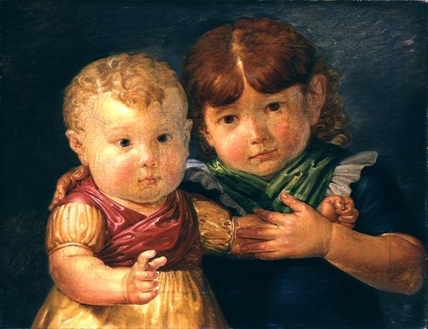 De Kinderen van de Kunstenaar, Maria Dorothea en Otto Sigismund Runge, 1809 door Philipp Otto Runge