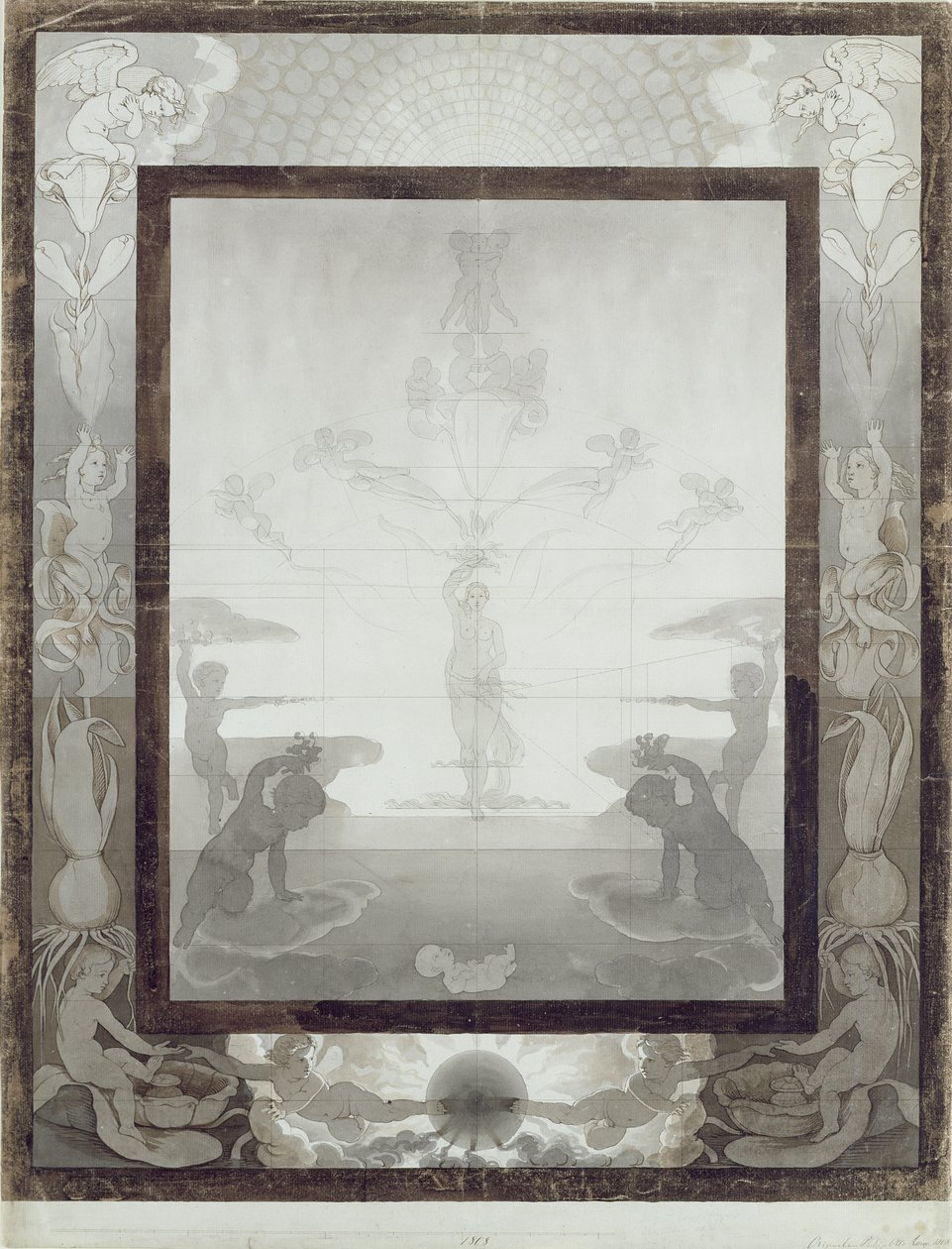 De Ochtend, 1807 door Philipp Otto Runge