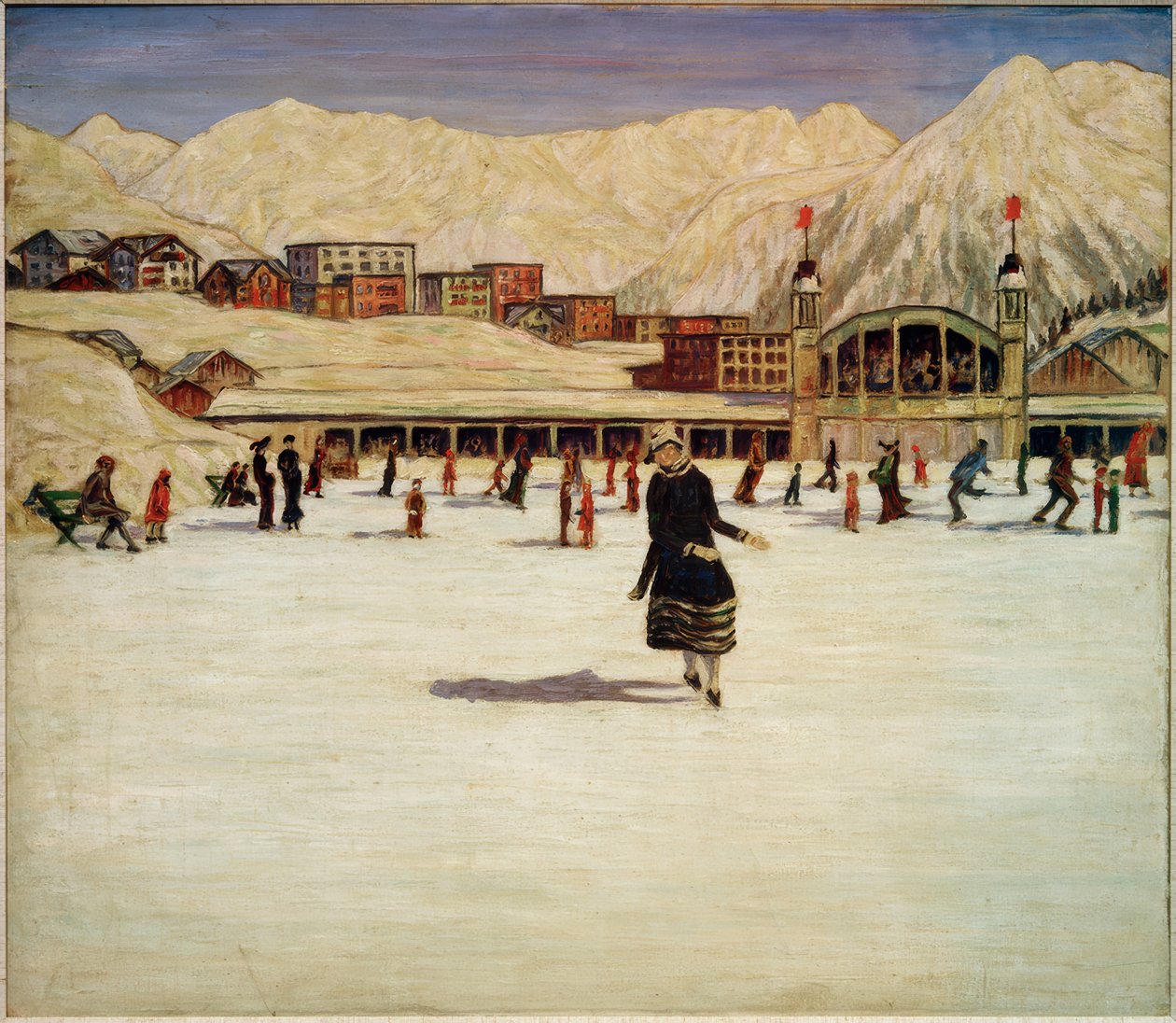 Schaatsbaan in Davos door Philipp Bauknecht
