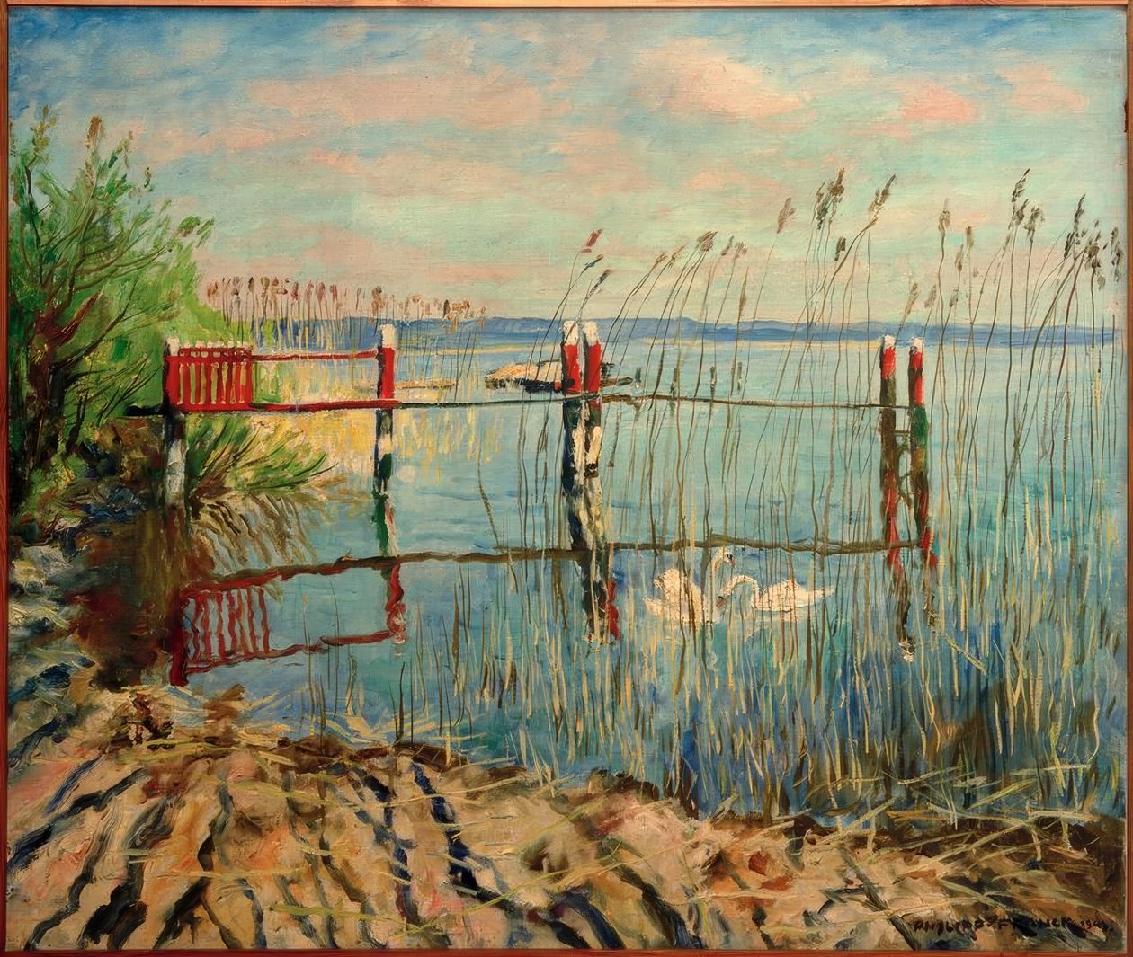 Badsteiger aan de Jungfernsee door Philipp Franck