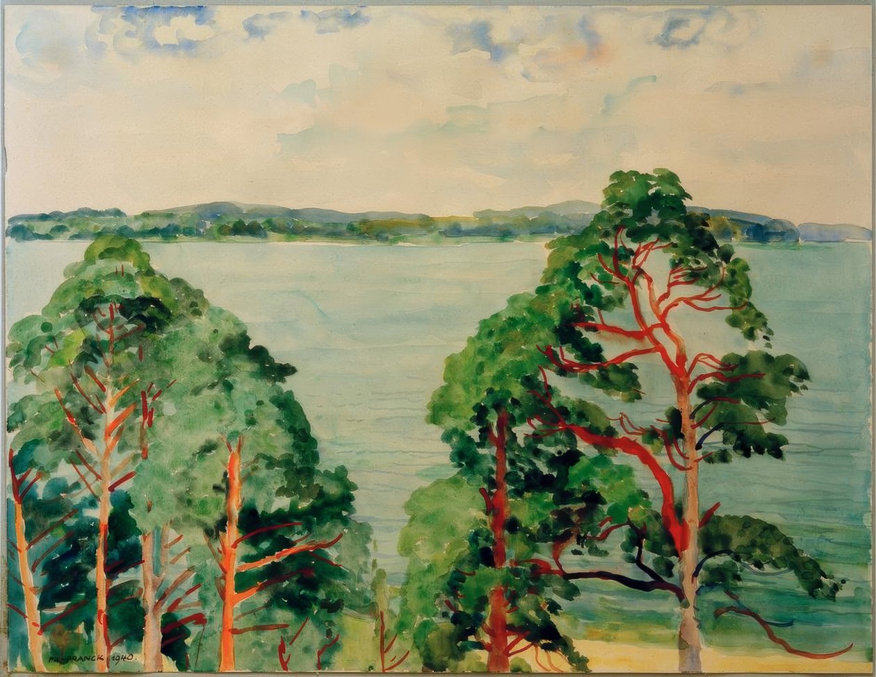 Landschap bij Wannsee door Philipp Franck