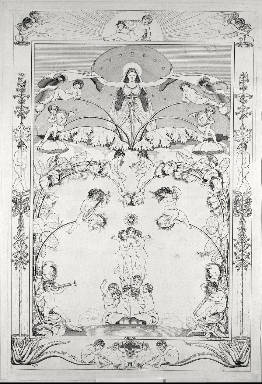 Avond ... (gravure) door Philipp Otto Runge