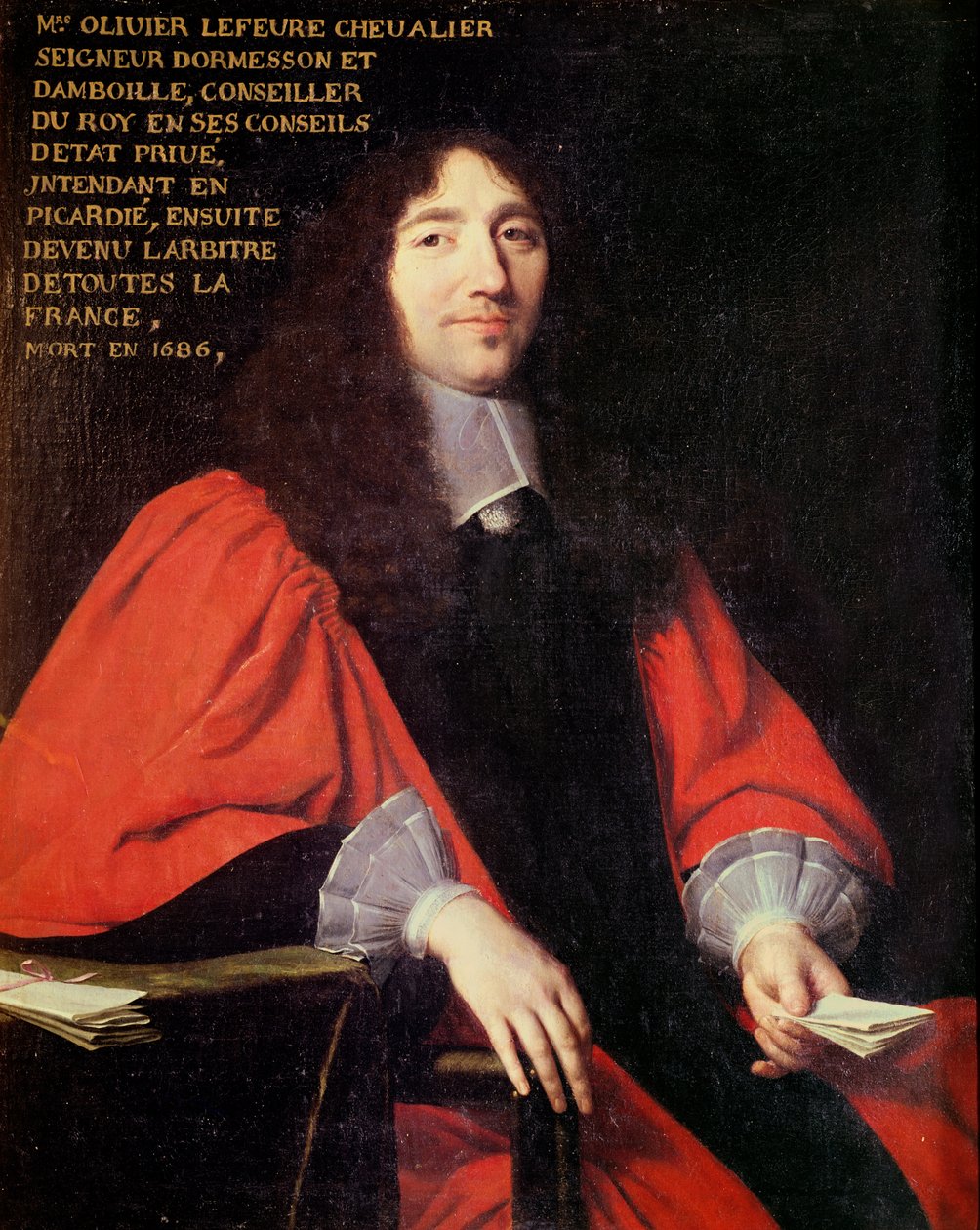 Portret van Olivier Lefevre (gest. 1686) door Philippe de Champaigne