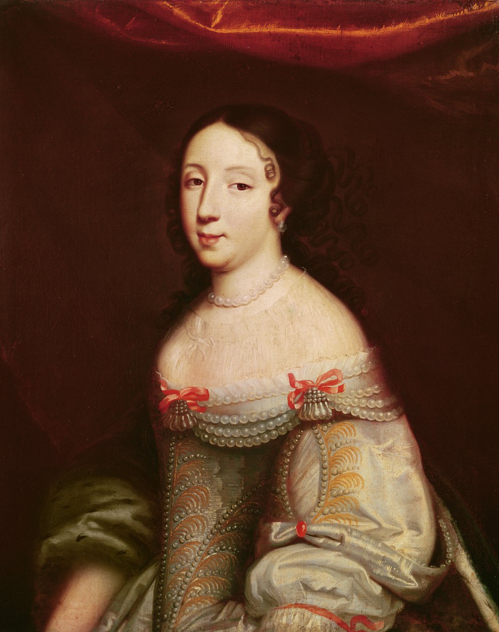 Portret van Anna van Oostenrijk (1601-1666), Infanta van Spanje, Koningin-gemalin van Frankrijk en Navarra (1615-1643) door Philippe de Champaigne