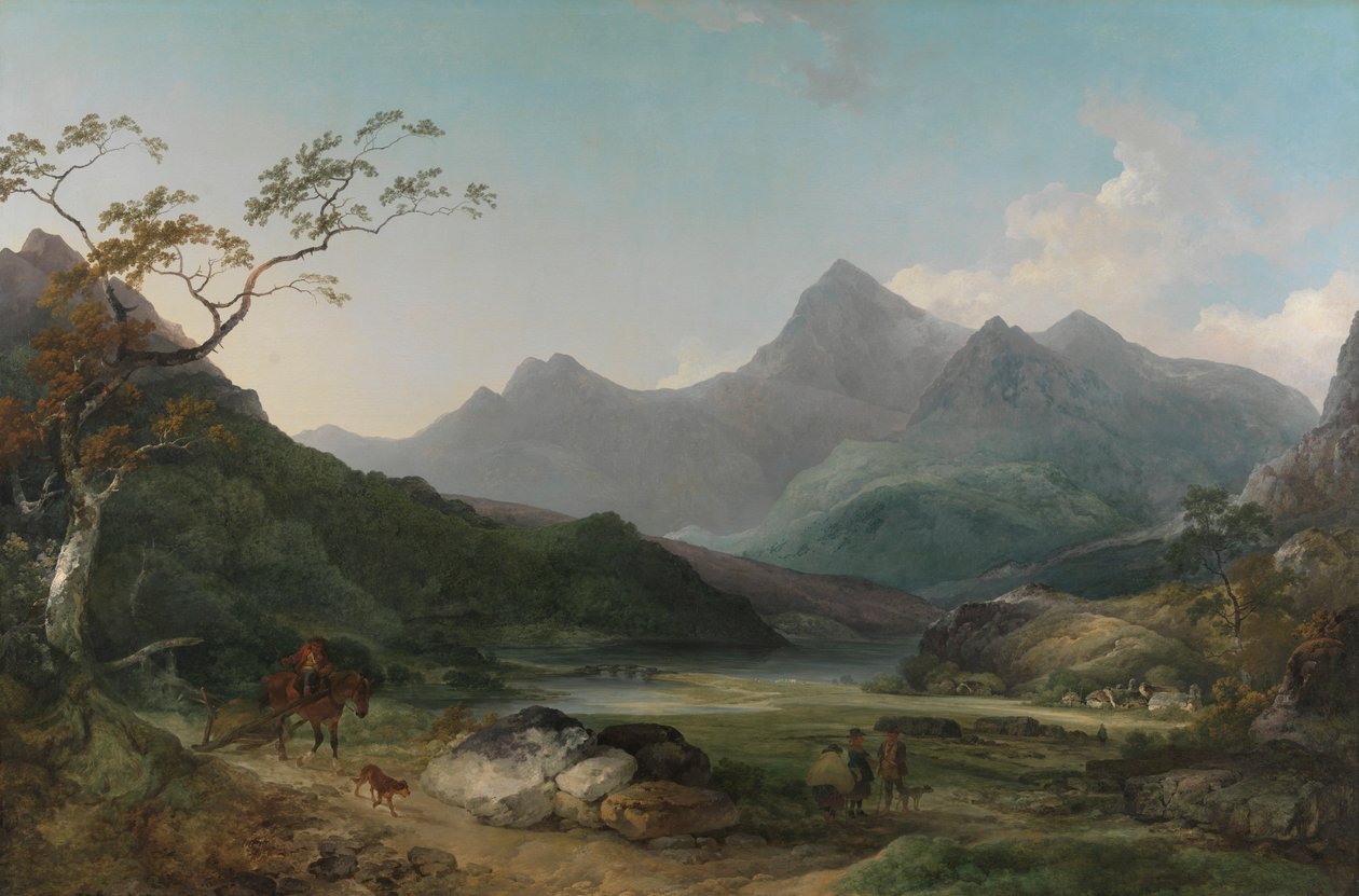 Snowdon vanuit Capel Curig door Philippe Jacques de Loutherbourg