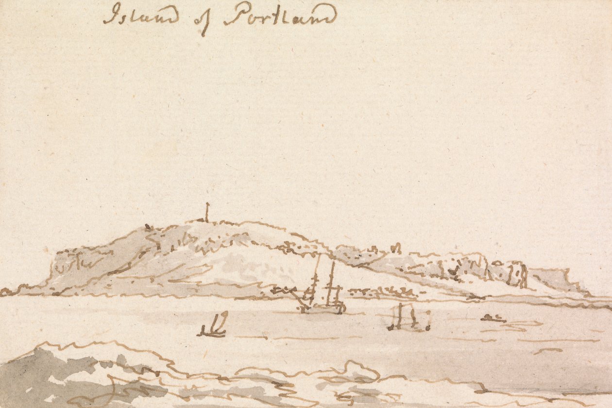Het eiland Portland door Philippe Jacques de Loutherbourg