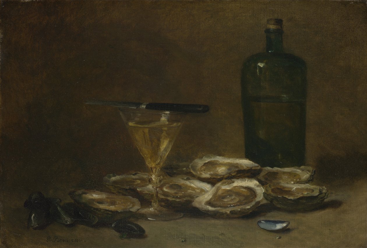 Stilleven met oesters door Philippe Rousseau