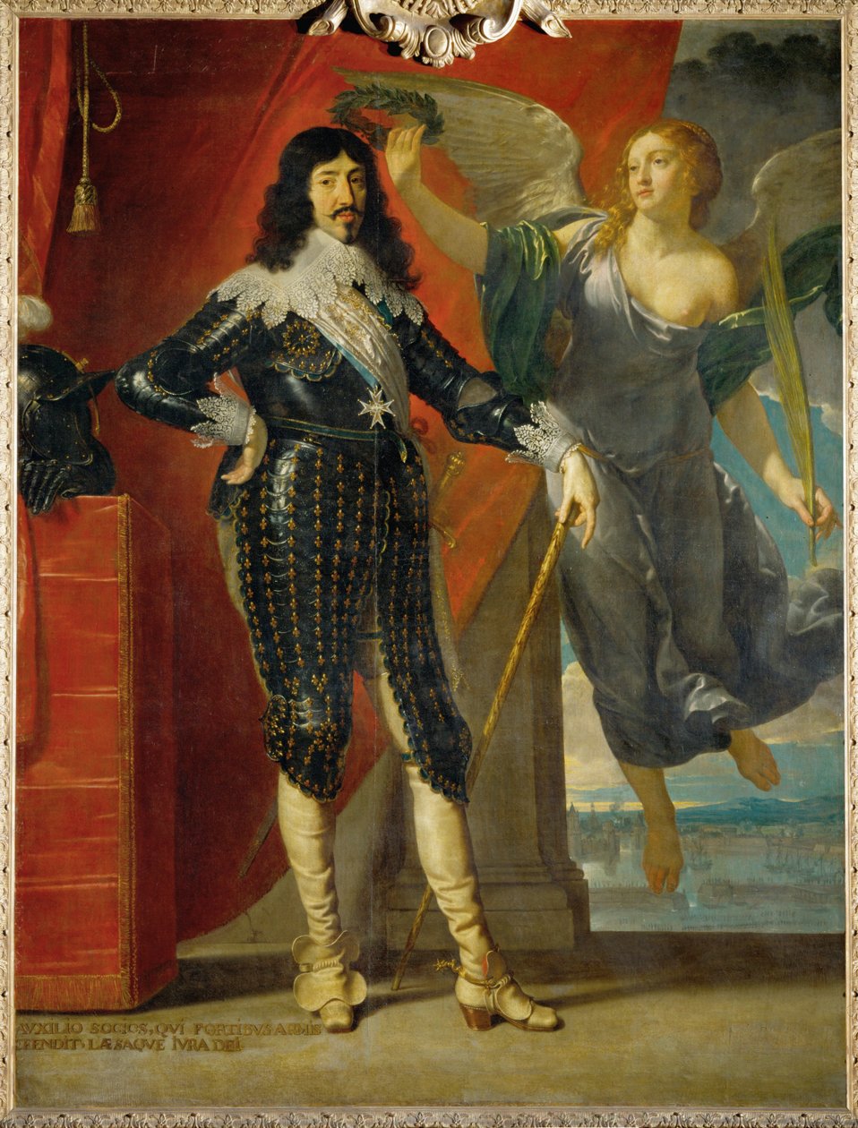 Louis XIII gekroond met de overwinning ... door Philippe de Champaigne