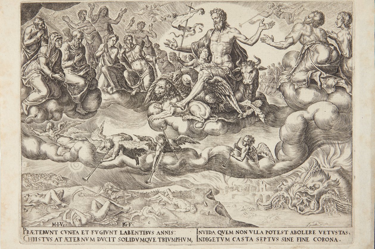 De triomf van Christus of de eeuwigheid door Philips Galle