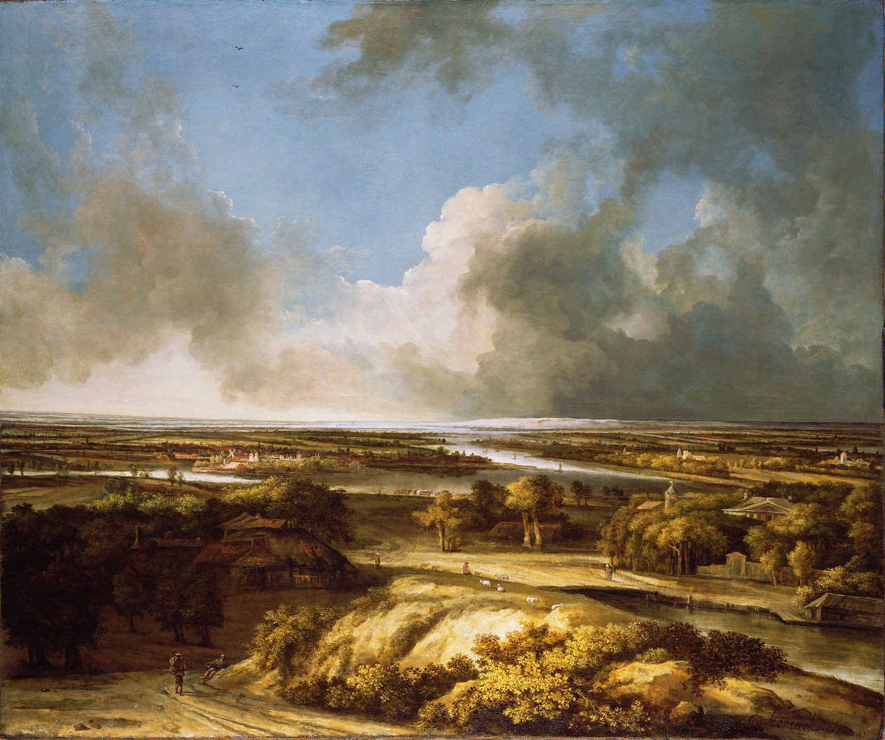 Een panoramisch landschap, 1665 door Phillips de Koninck