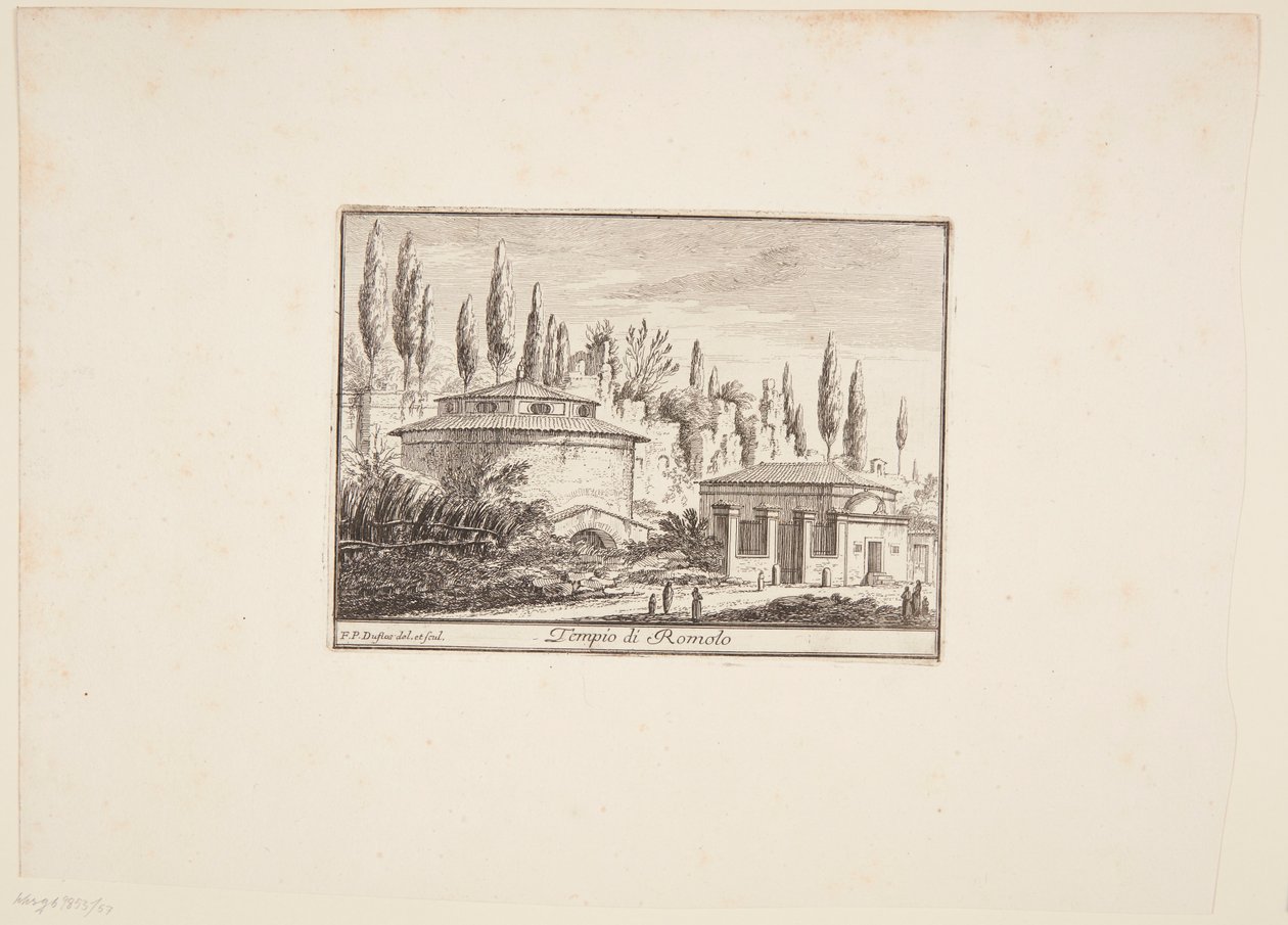 Deens:  Romulustemplet door Philothée Francois Duflos
