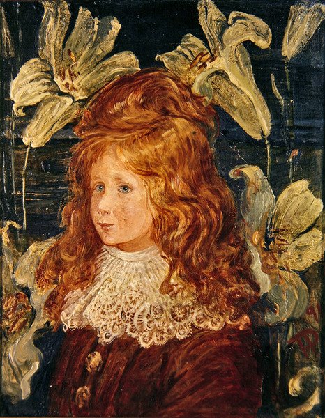 Portret van een Jongen door Phoebe Anna Traquair