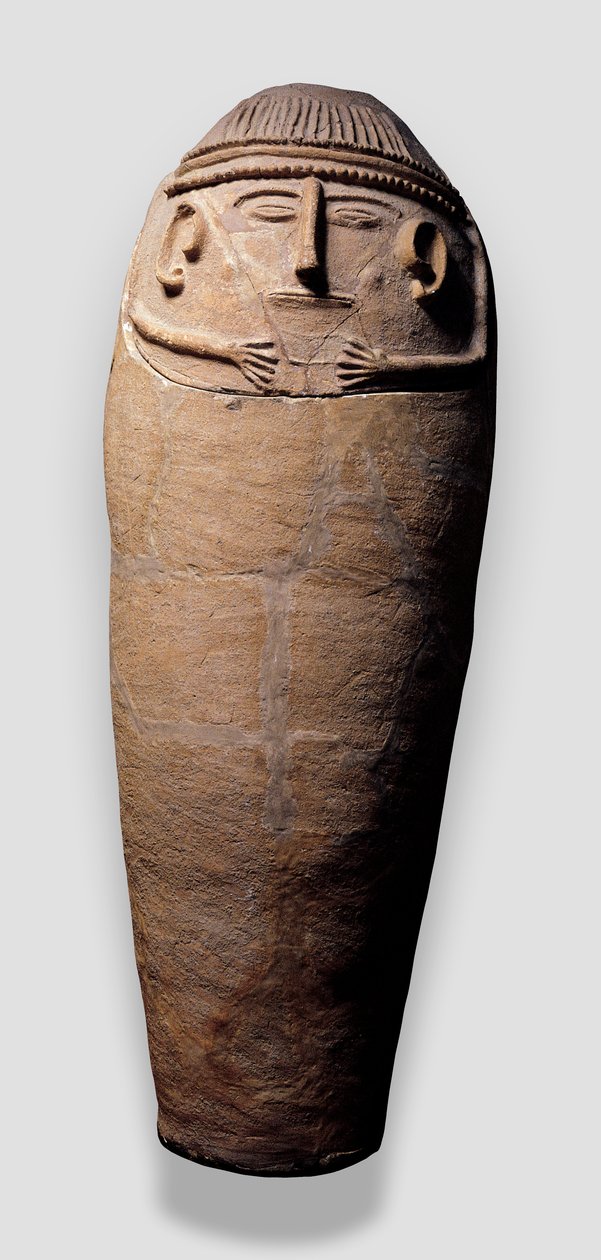 Mensachtige sarcofaag, 12e - 11e eeuw v.Chr. door Phoenician