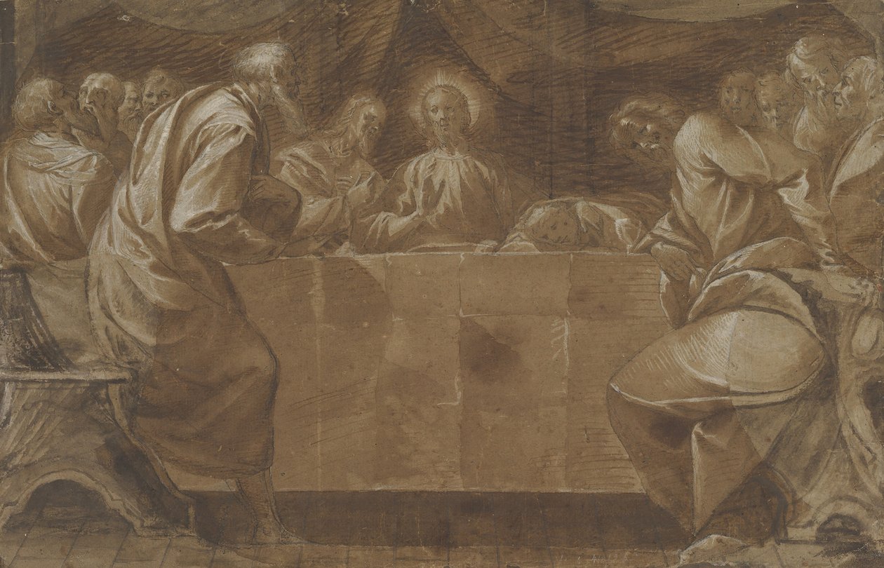 Het laatste avondmaal, ca. 1608 door Pier Francesco Mazzucchelli