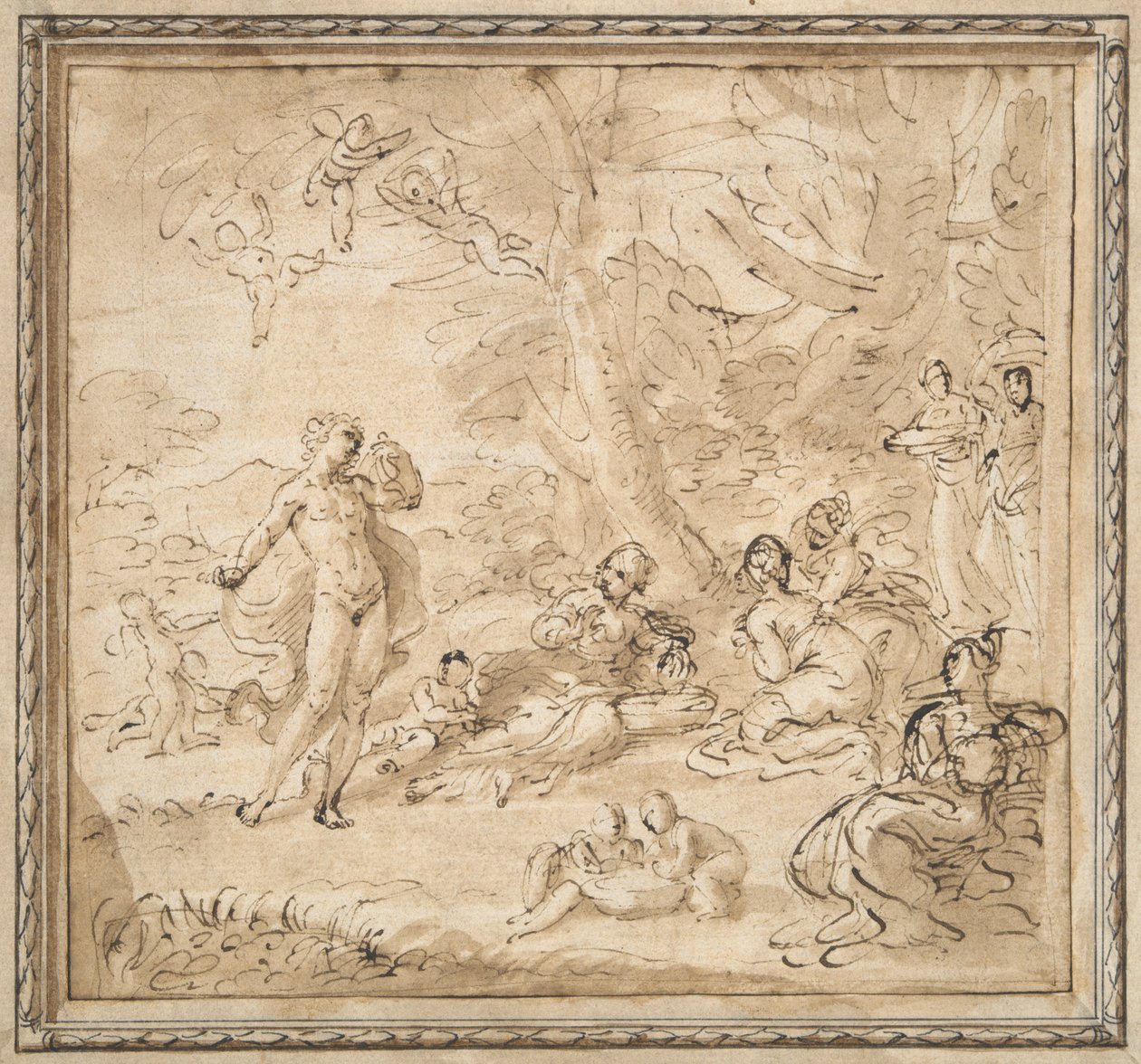 Apollo en Daphne door Pier Francesco Mola