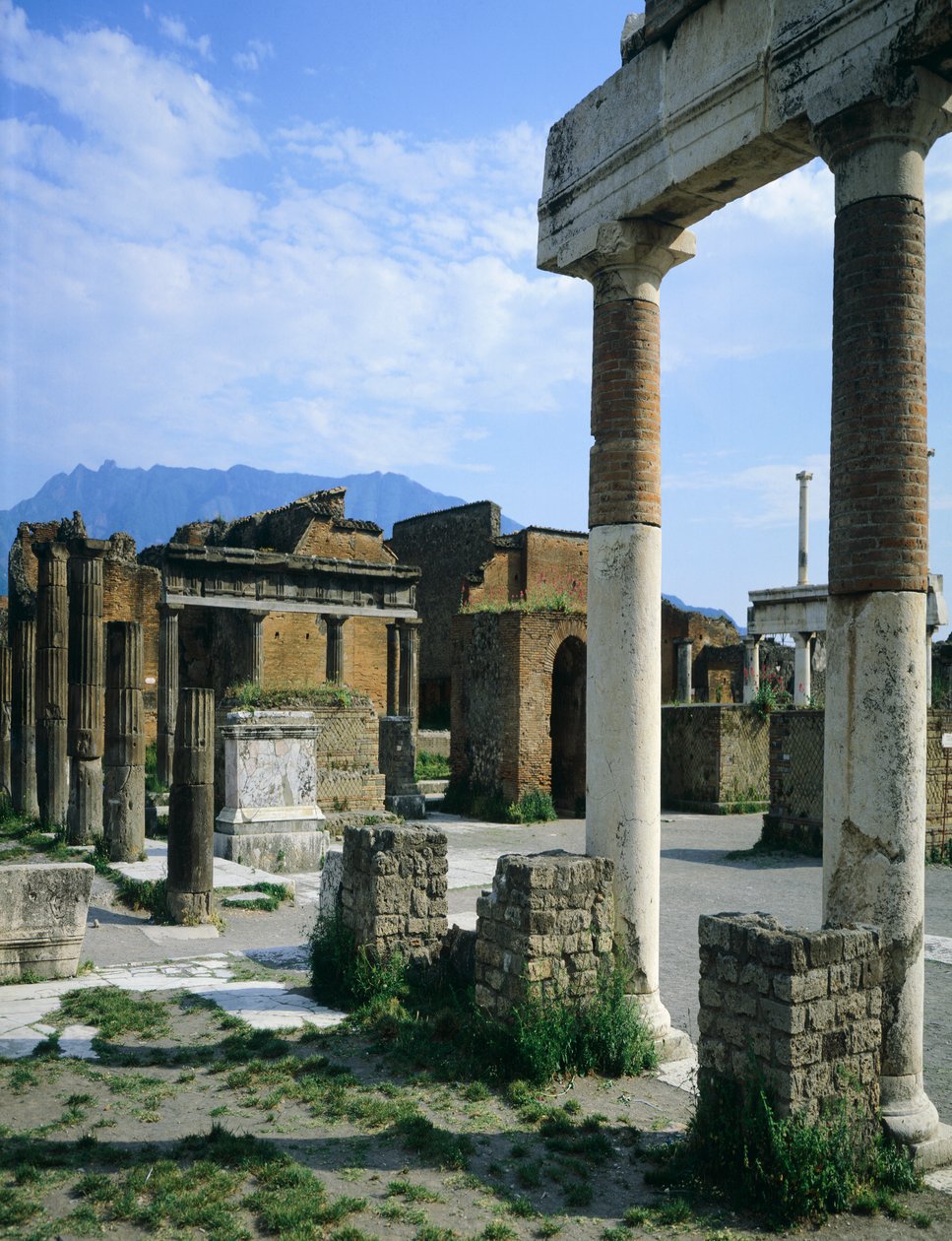 Italië, Campania, Pompeii, Forum door Blaise Nicolas Le Sueur