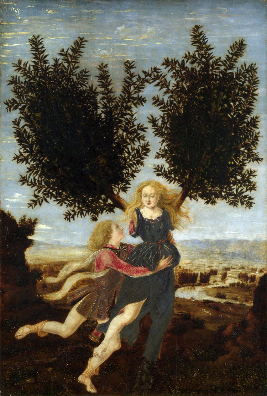 Apollo en Daphne door Piero del Pollaiolo
