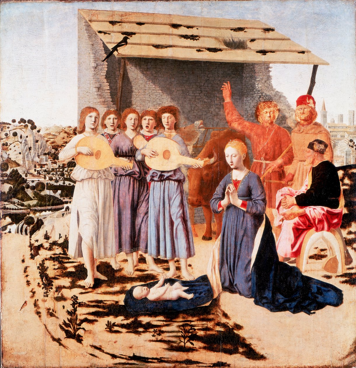 De Geboorte, 1470-1475 door Piero della Francesca