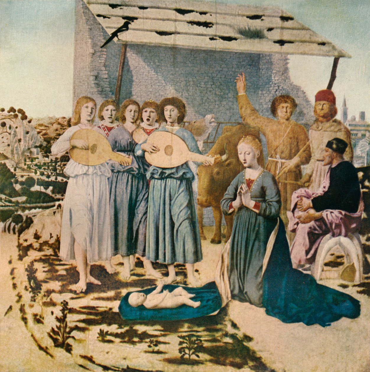 De Geboorte, c1470 door Piero della Francesca