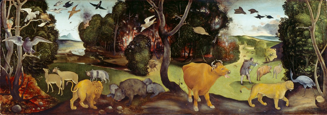 De bosbrand, c1505 door Piero di Cosimo