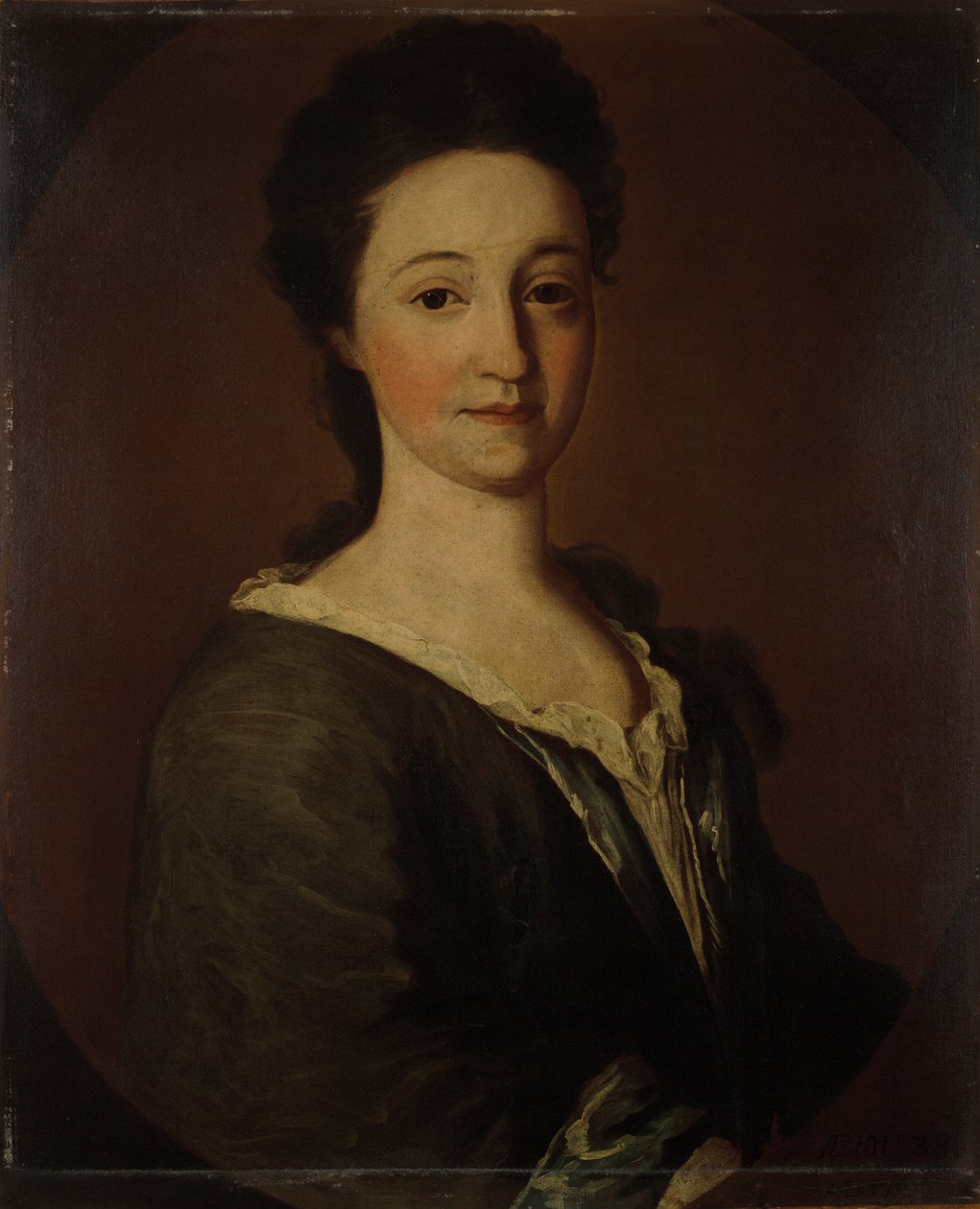 Mary Hooker Pierpont (1673) door Pierpont Limner