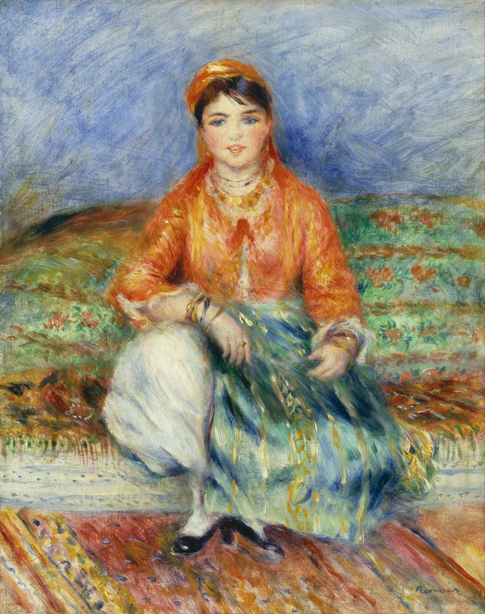 Algerijns meisje door Pierre Auguste Renoir
