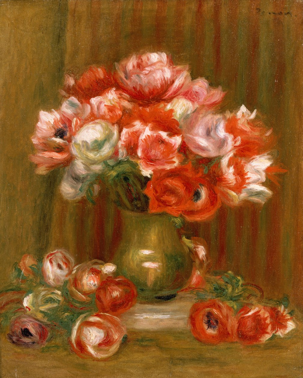 Anemonen, 1909 door Pierre Auguste Renoir