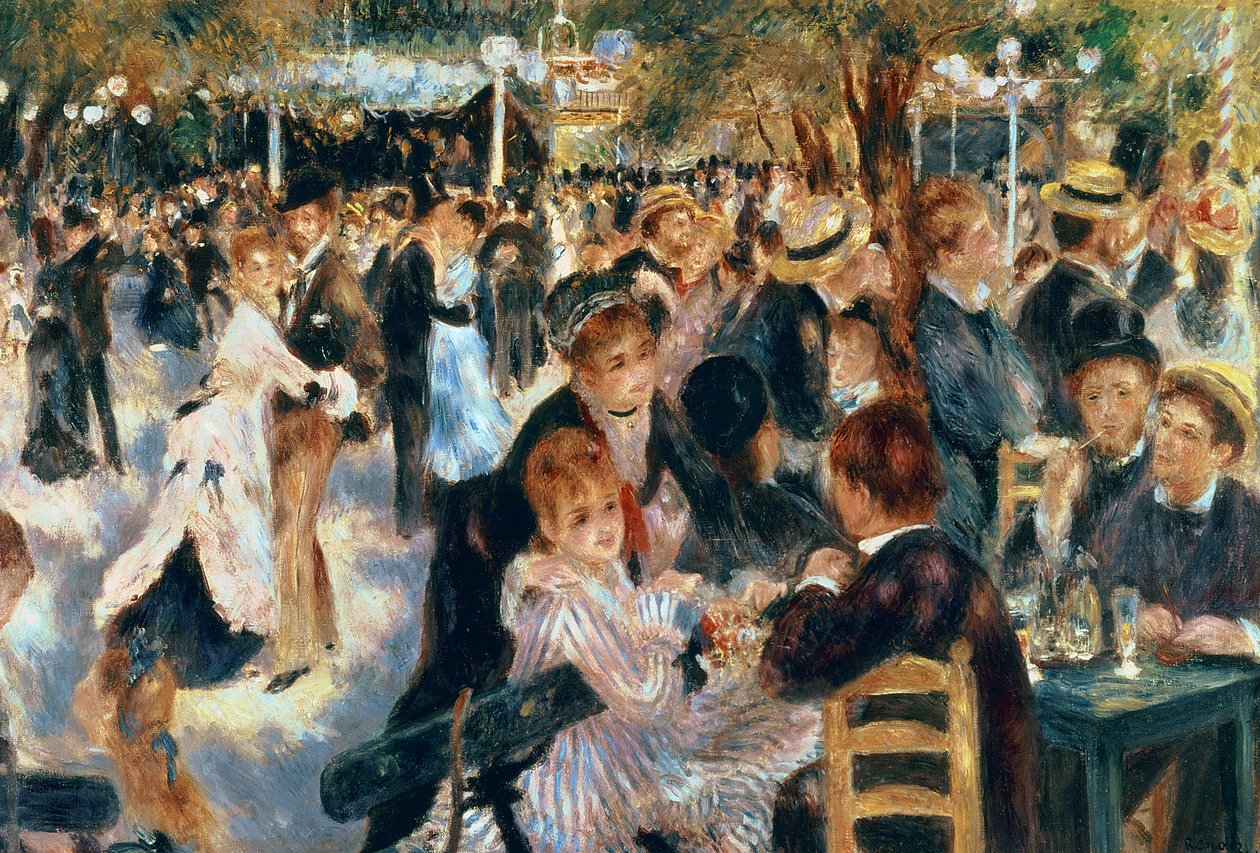 Bal in de Moulin de la Galette, 1876 door Pierre Auguste Renoir