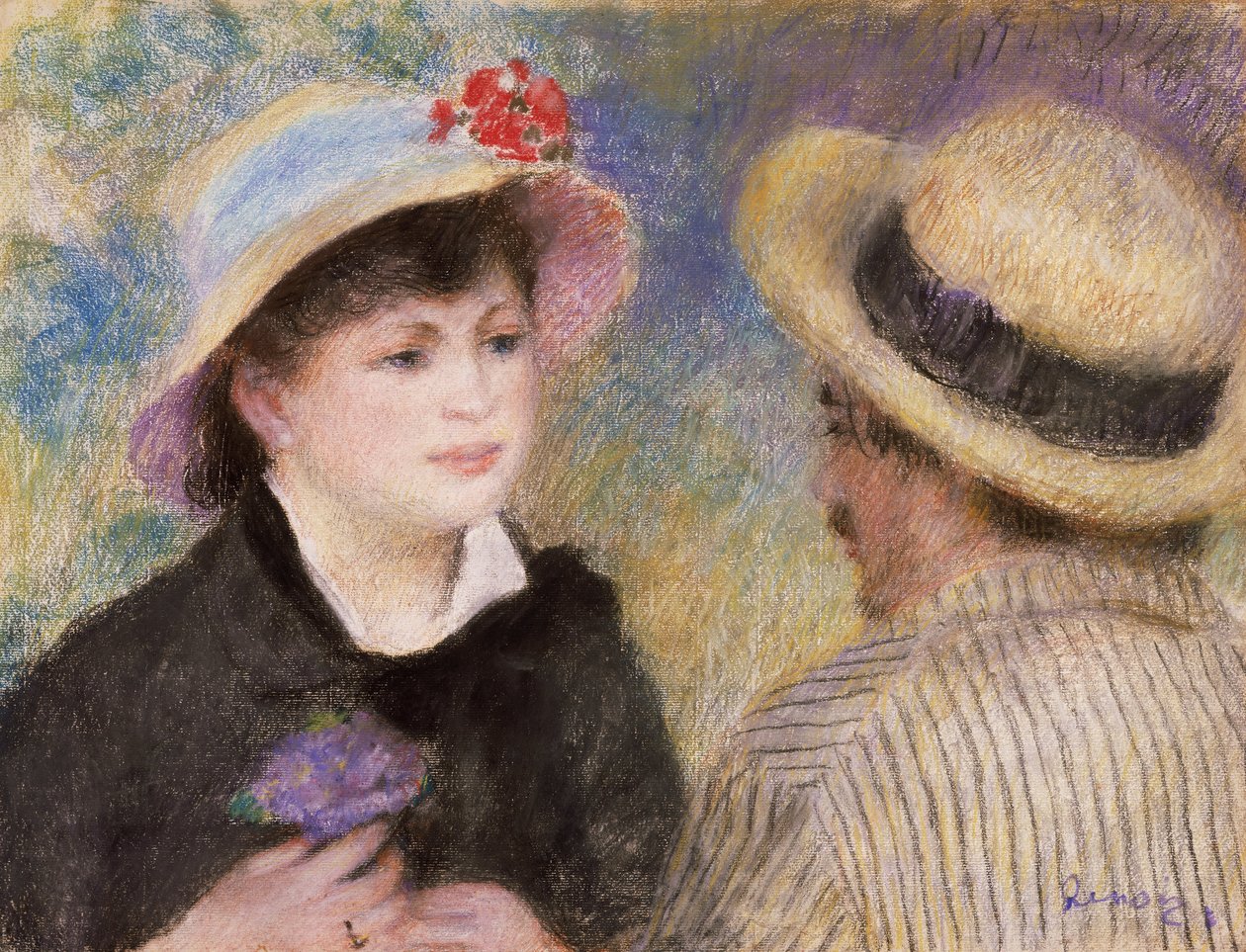 Roeiend stel (vermoedelijk Aline Charigot en Renoir) door Pierre Auguste Renoir