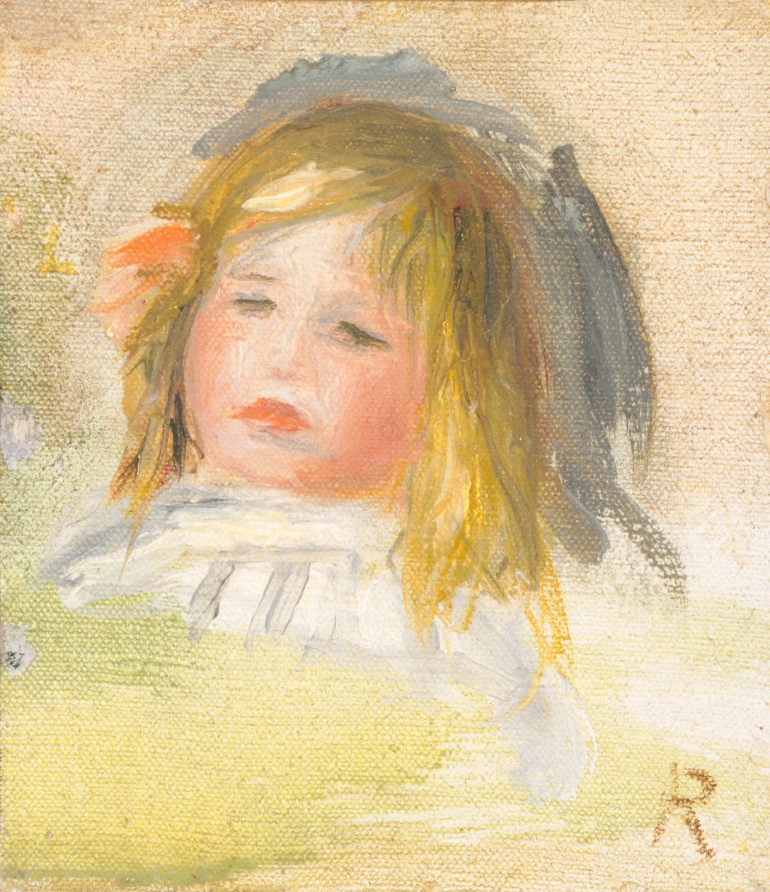 Kind met blond haar, 1895-1900 door Pierre Auguste Renoir