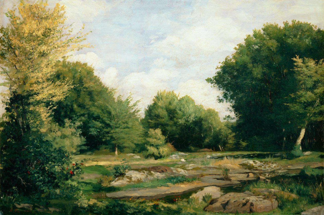 Open plek in het bos, 1865 door Pierre Auguste Renoir