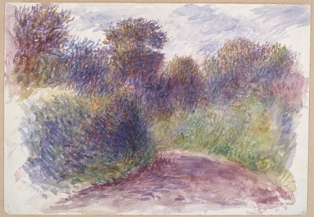 Landweg door Pierre Auguste Renoir