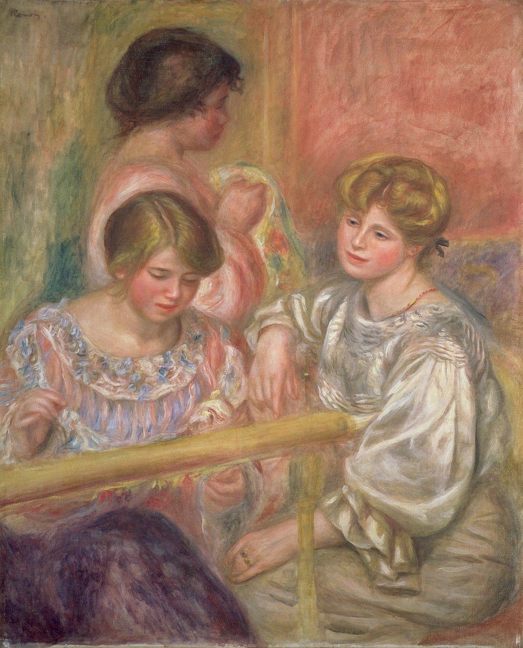 Borduursters, c.1904 door Pierre Auguste Renoir