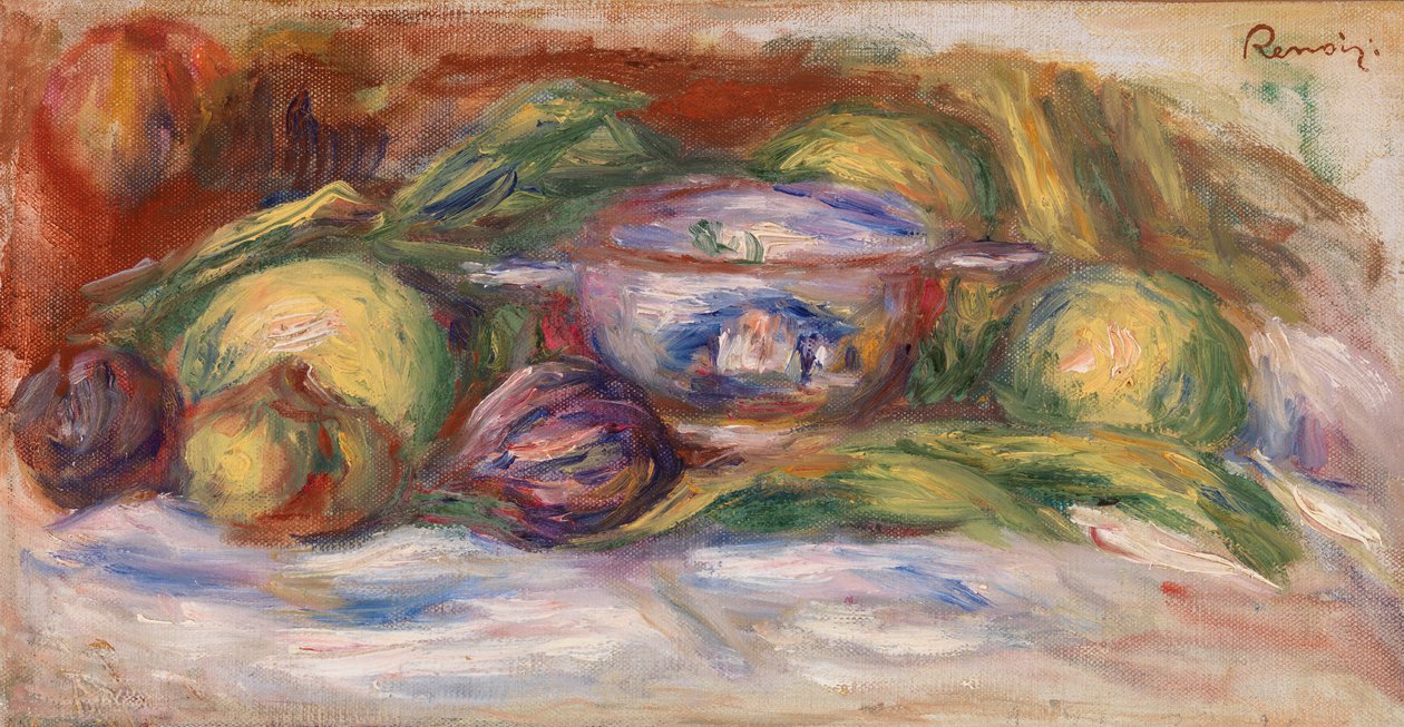 Vijgen en snoeppot, c.1914 door Pierre Auguste Renoir