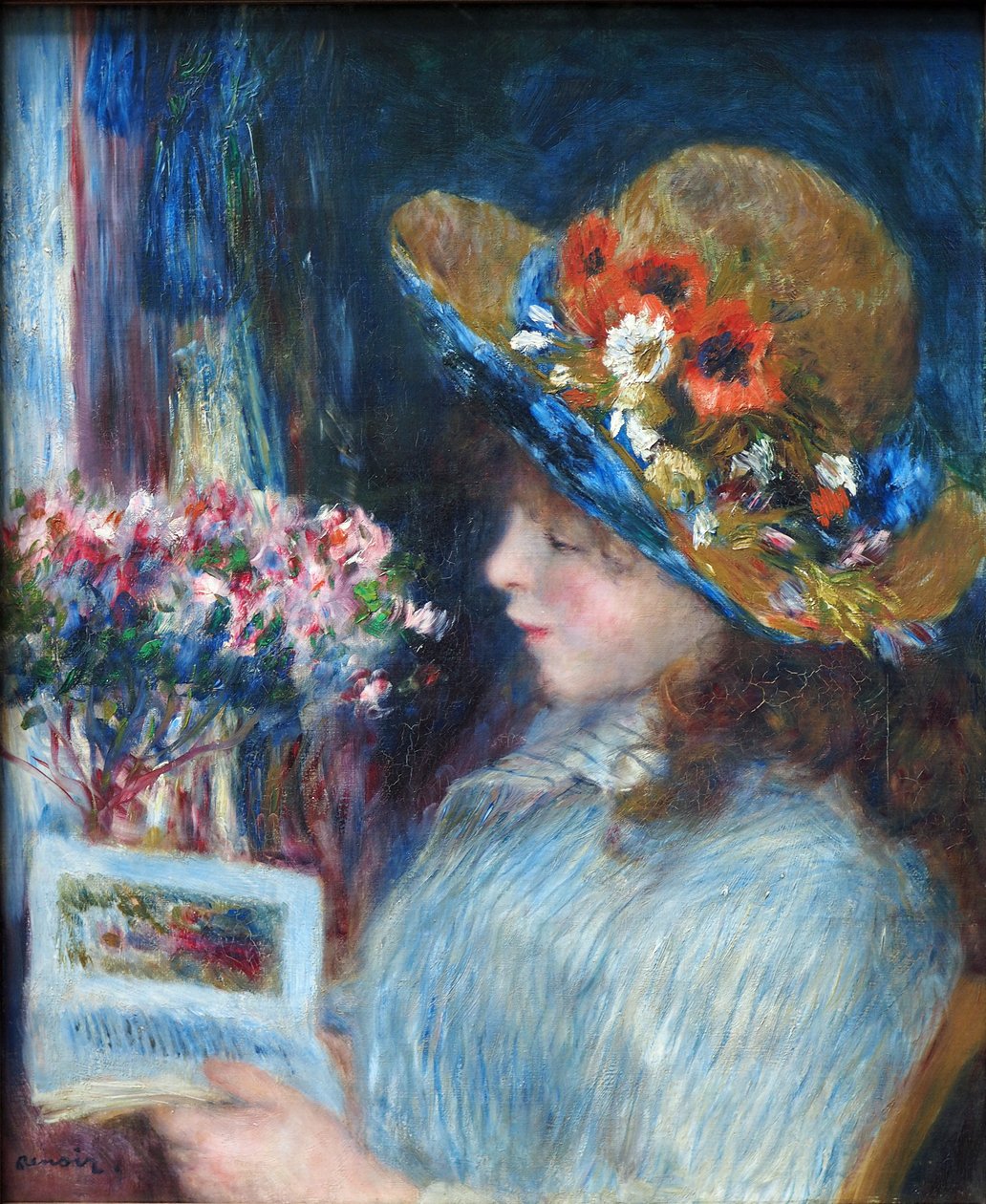 Lezend meisje door Pierre Auguste Renoir