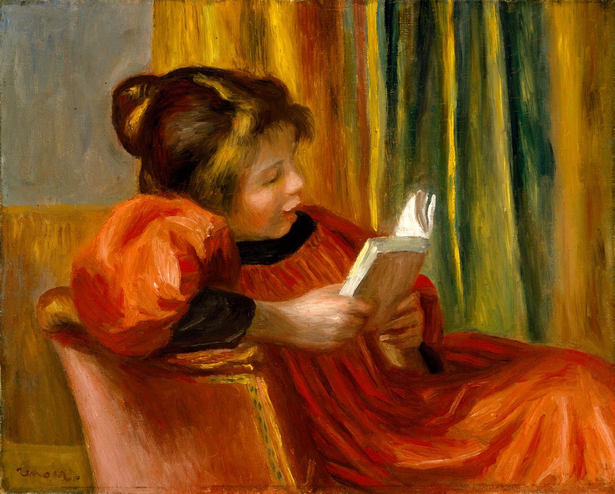 Meisje Leest door Pierre Auguste Renoir