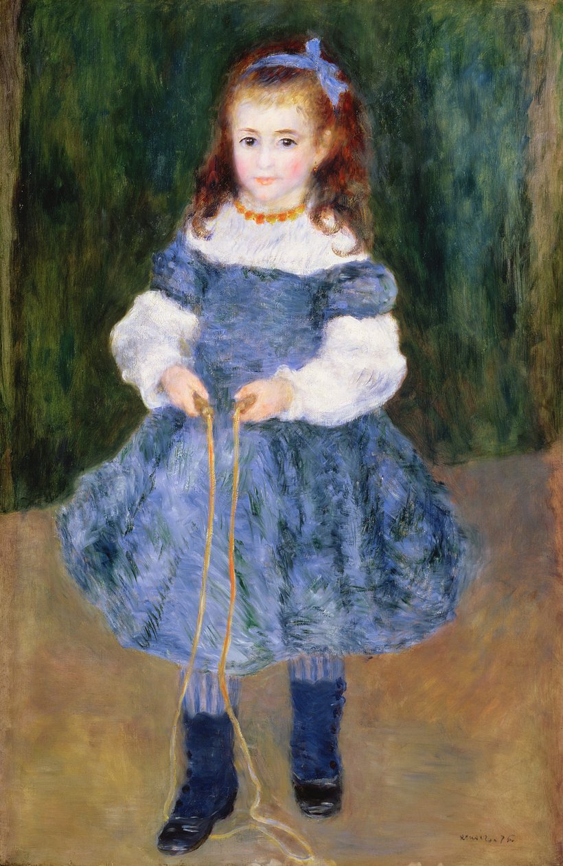 Meisje met springtouw, 1876 door Pierre Auguste Renoir