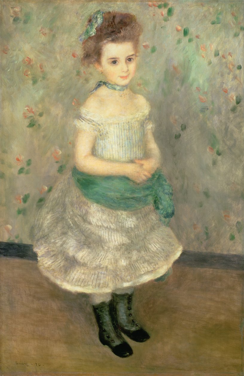Jeanne Durand-Ruel (1870-1914) 1876 door Pierre Auguste Renoir