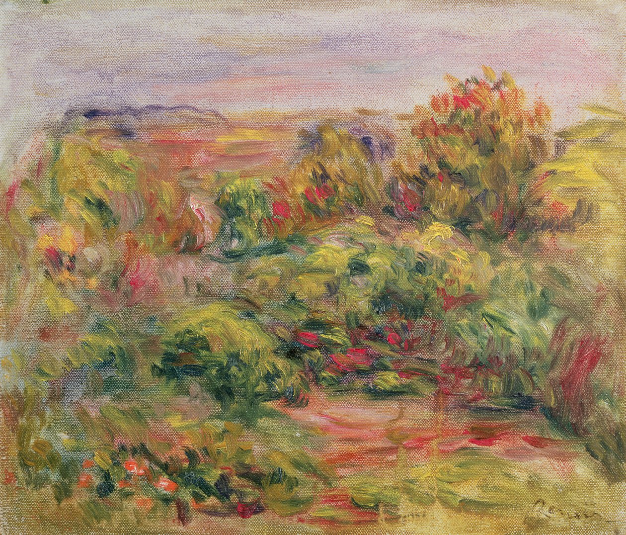 Landschap door Pierre Auguste Renoir