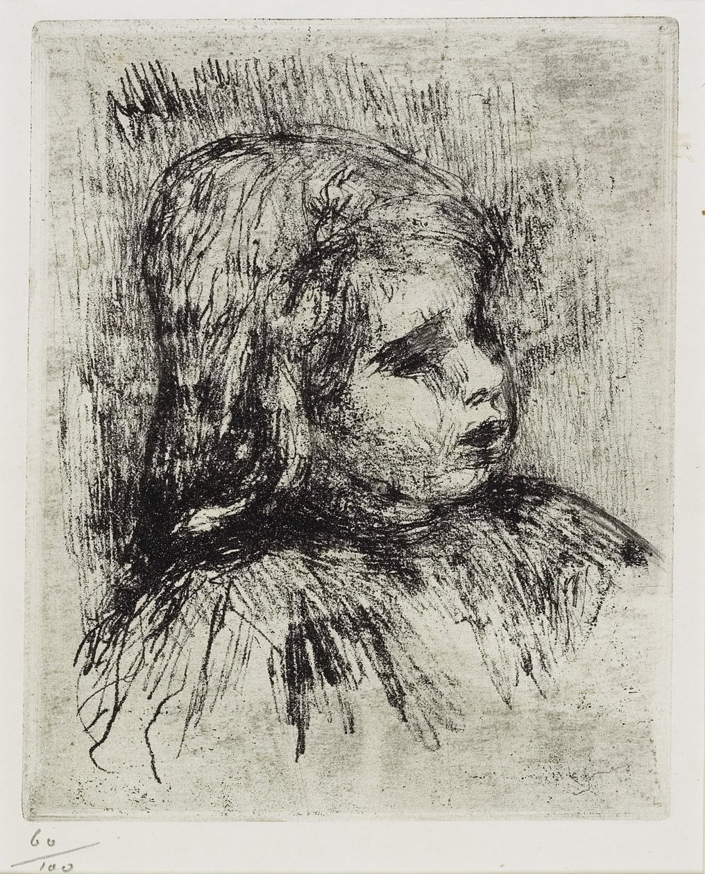 Portret van Claude Renoir, 1908 door Pierre Auguste Renoir