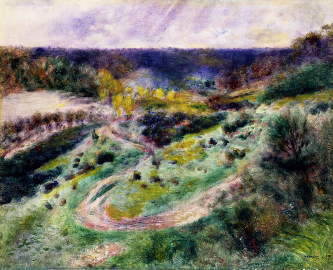 Weg bij Wargemont door Pierre Auguste Renoir