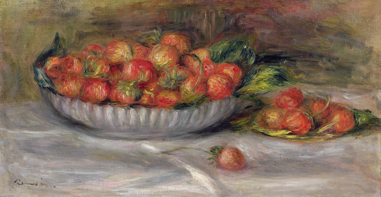 Stilleven met Aardbeien, 1914 door Pierre Auguste Renoir