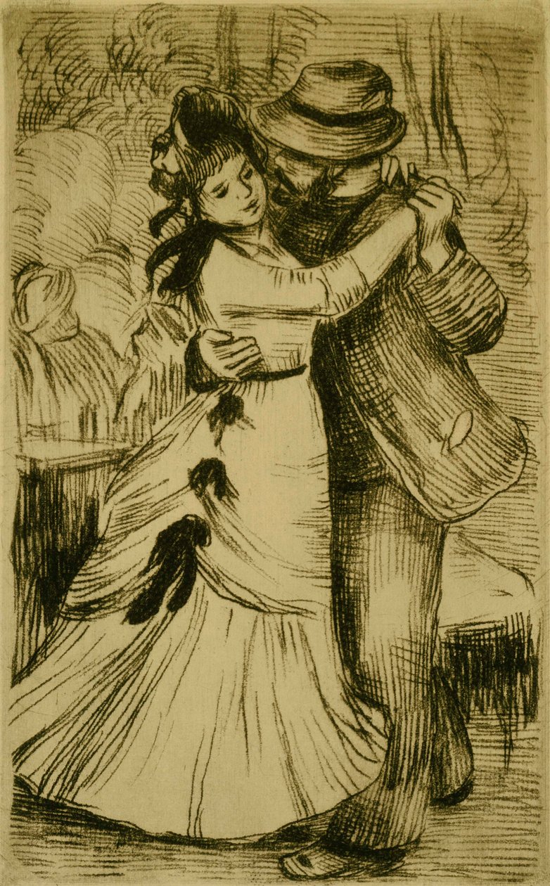 De dans op het platteland door Pierre Auguste Renoir